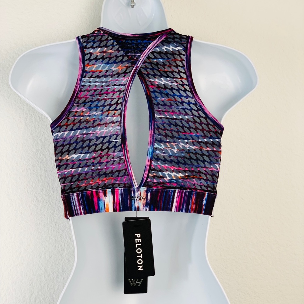 Peloton X WITH Melody Printed High Neck Sports Bra Sz S - Picture 7 of 14